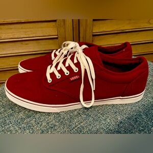 VANS maroon sneakers size 10